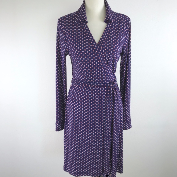 Tommy Hilfiger Dresses & Skirts - Tommy Hilfiger |  Navy Print L/S Wrap Dress